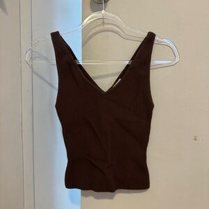 Sculpt Knit V Neck Tank